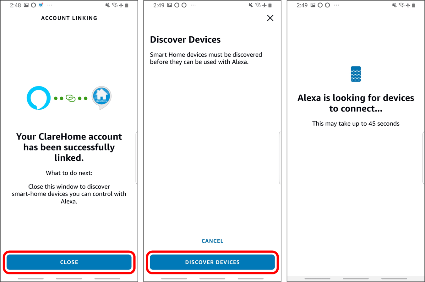 Adding Amazon Alexa Using Android